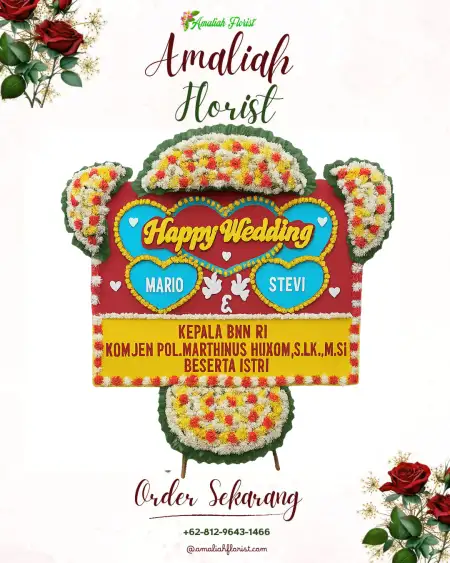 Papan Bunga Pernikahan Lambangsari